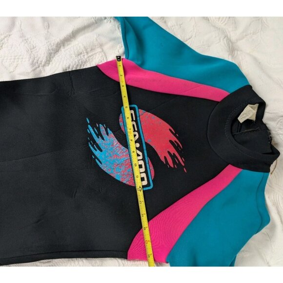 vintage Seadoo wetsuit women's Large Black Pink retro style nylon - Picture 7 of 16
